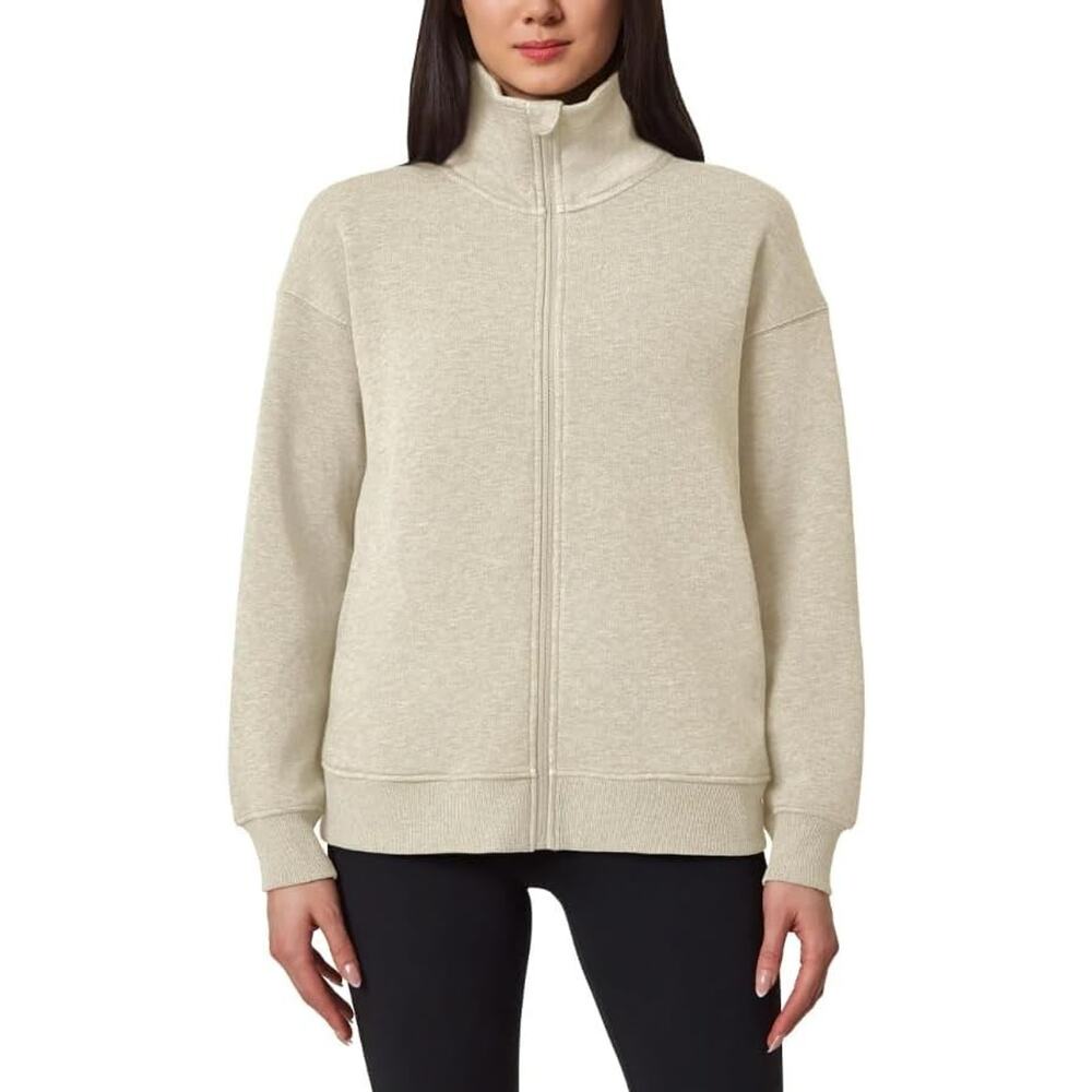 Mondetta Ladies' Fleece Full-Zip Jacket, Tan, Size 2X